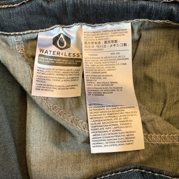 Levis 559 Men's 44 x 29 Relaxed Straight Medium Wash Denim Jeans ACTUAL 43 x 27 - Picture 7 of 8